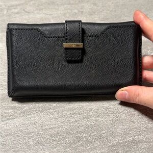 Kate Spade Wallet With Phone Case black leather with gold details